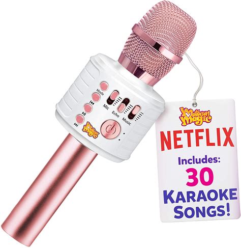 Wireless karaoke microphone for motown magic with bluetooth capabilities